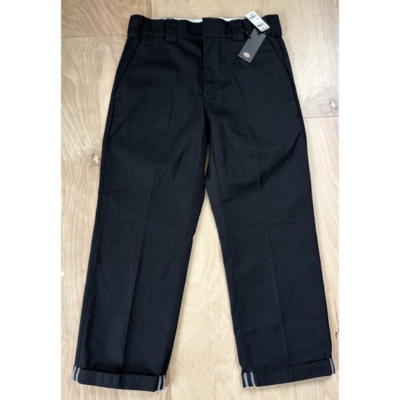 Dickies Other - Dickies Regular Fit Black Twill Cuffed Work Pants NWT Mens Size 32 Skater